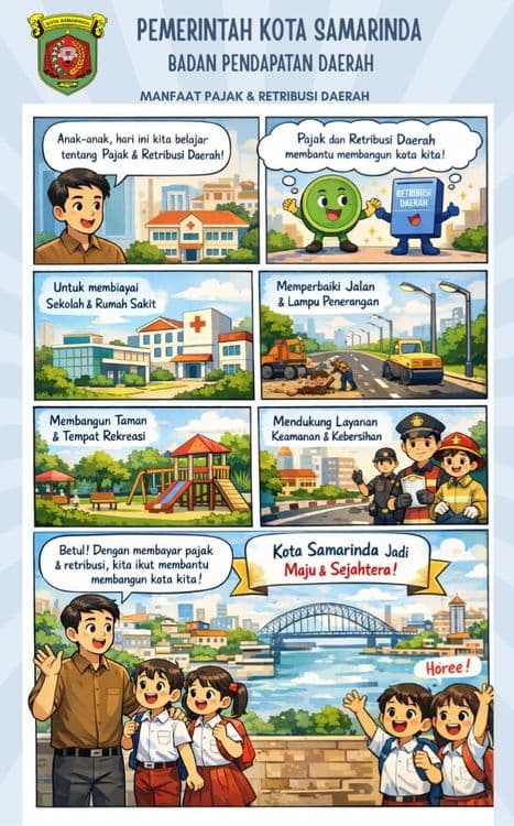 Membangun Samarinda dari Kita: Mengenal Manfaat Pajak dan Retribusi Daerah Melalui Edukasi Visual